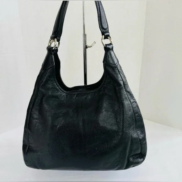 Coach G1271- 21225 Madison Maggie Black Leather Hobo Shoulder Tote Bag Supple - Picture 4 of 13
